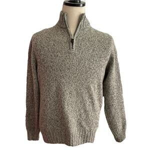 Blumarine Uomo Men's Quarter Zip Pullover Wool Sweater Medium M Gray Italy Made